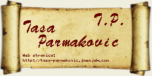 Tasa Parmaković vizit kartica